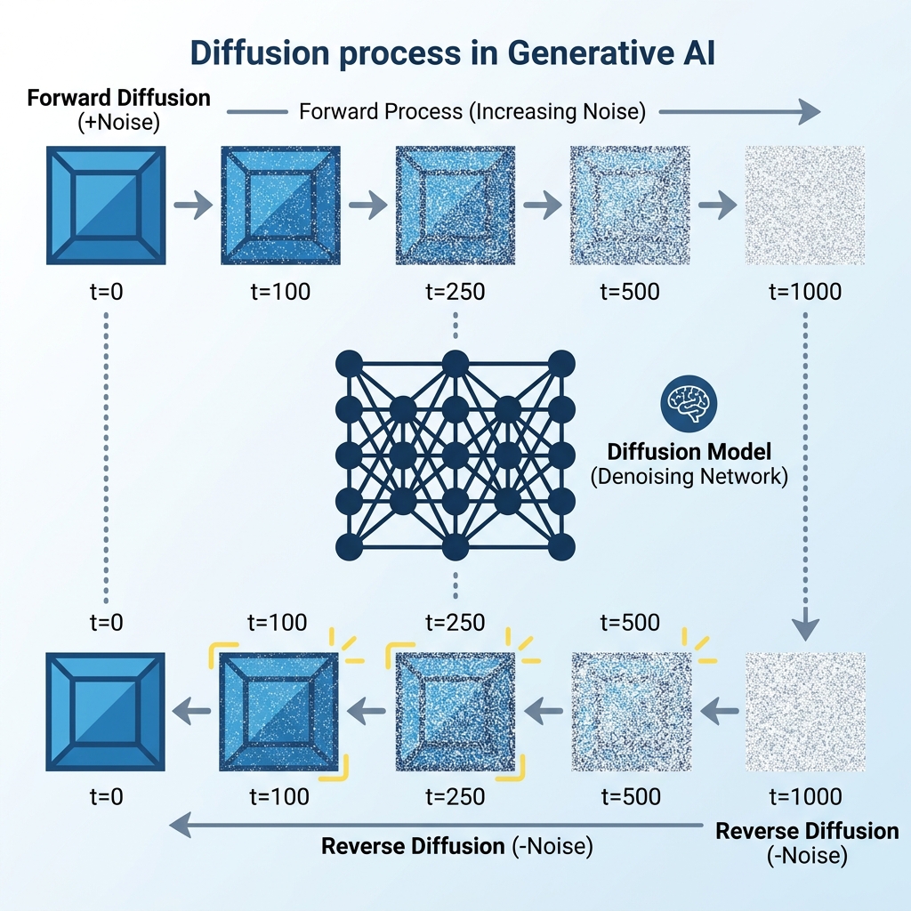 Inverse Diffusion Mechanics for Image Synthesis
