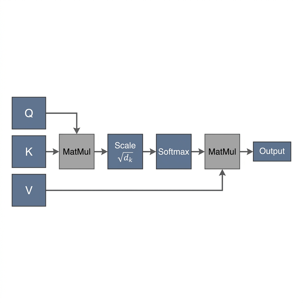 Self-Attention Scaled Dot-Product Mechanics